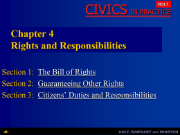 Chapter 4: Rights and Responsibilities
