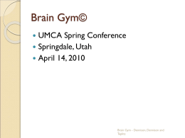 Brain Gym - Utah Municipal Clerks Association