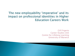 The new employability ‘imperative’ and its impact