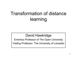 Transforming Distance Learning