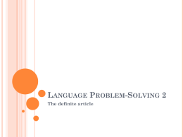 Language Problem-Solving 2