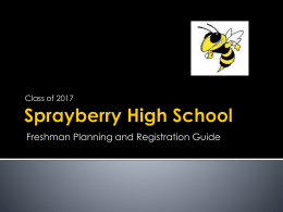 Sprayberry High School Freshman Planning and