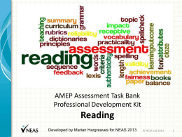 AMEP Assessment Task BankProfessional Development