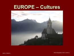 Europe Cultures - Lake Dallas Independent School