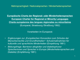 Nationalsprachlichkeit und Europäischer