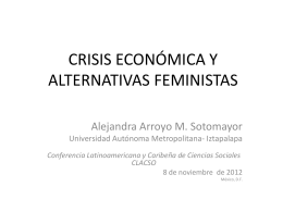 CRISIS ECONÓMICA Y ALTERNATIVAS FEMINISTAS
