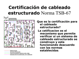 Certificación de cableado estructurado Norma