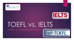 TOEFL and IELTS - Hult International Business