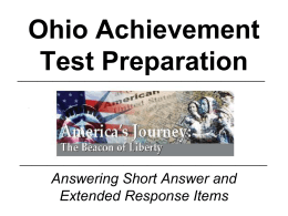 Ohio Achievement Test Preparation