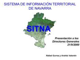 Presentación del SITNA a los Directores Generales
