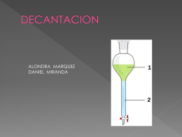 DECANTACION - Tecnologías Químicas Alimentos. |