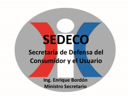 SEDECO Secretaría de Defensa del Consumidor y el