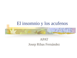 El sueño y los acufenos - Josep Ribas