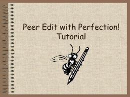 Peer Editing with Perfection! tutorial -
