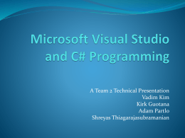 Programming in C# - Michigan State University