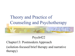 Theory and Practice of Counseling and