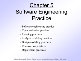 Chapter 5 Software Engineering Practice -
