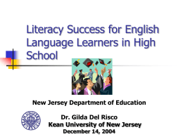 Literacy Success for English Language Learners in