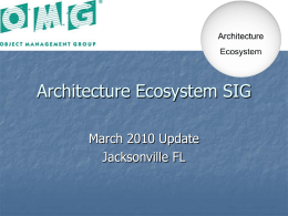 Architecture Ecosystem SIG