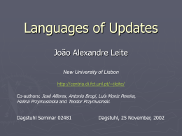 Languages of Updates - University of Liverpool
