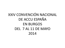 XXIV CONVENCIÓN NACIONAL DE ACCU ESPAÑA EN BURGOS