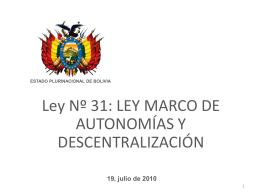 Ley Marco de Autonomías y Descentralización