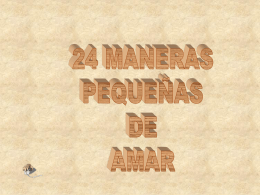 24 MANERAS PEQUEÑAS DE AMAR