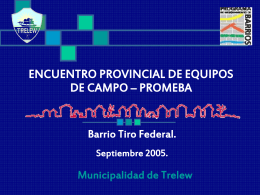 TALLER DE EVALUACIÓN – PROMEBA Barrio Tiro Federal