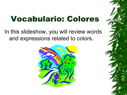Vocabulario, Lección 5