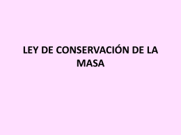 LEY DE CONSERVACIÓN DE LA MASA - QUÍMICA