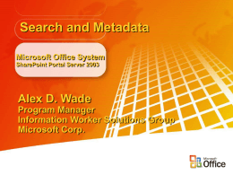 Metadata and Search - DCMI Home: Dublin Core®