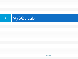 MySQL Lab