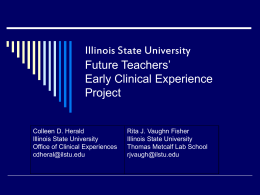 Future Teachers Early Clinical Experience Project