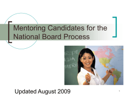 Mentoring Candidates for the National Board