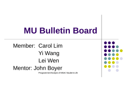 MU Bulletin Board