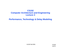 CS152 Computer Architecture and Engineering