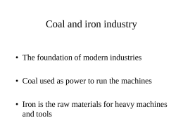 Coal and iron industry