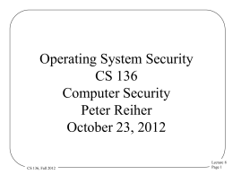 Introduction CS 239 Security for Networks and