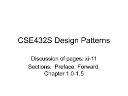 CSE432S Design Patterns - Washington University in
