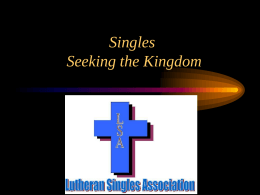 Single’s Seeking the Kingdom