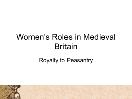 Women’s Roles in Medieval Europe