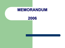 MEMORANDUM 2006