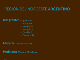 REGIÓN DEL NOROESTE ARGENTINO