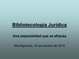Bibliotecología Jurídica