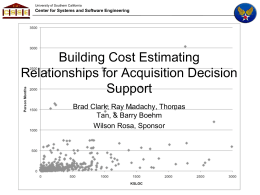Building Cost Estimating Relationships for