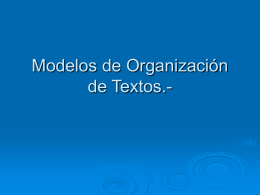 Modelos de Organización de Textos.-