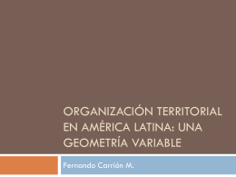 Organización territorial en América Latina