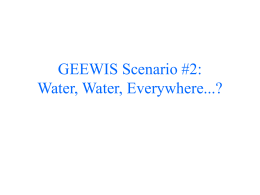 GEEWIS Scenario #2: Where’s the Water?
