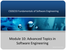 CSEB233 Fundamentals of Software Engineering