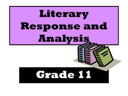 Literary Response and Analysis